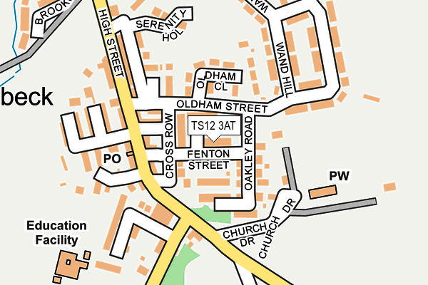 TS12 3AT map - OS OpenMap – Local (Ordnance Survey)
