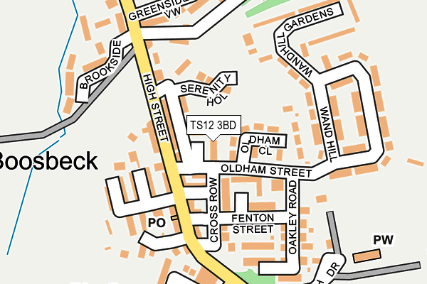 TS12 3BD map - OS OpenMap – Local (Ordnance Survey)