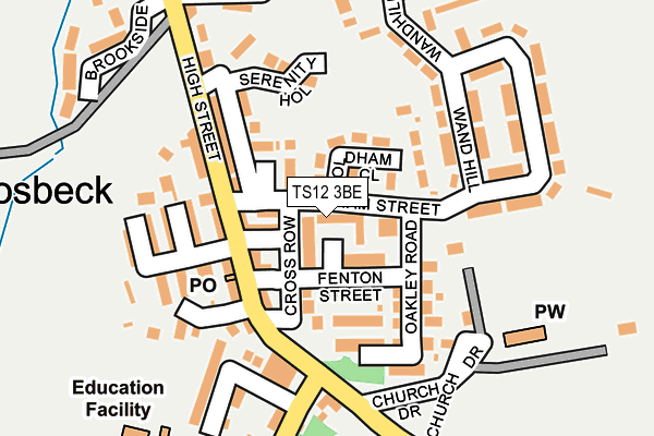 TS12 3BE map - OS OpenMap – Local (Ordnance Survey)