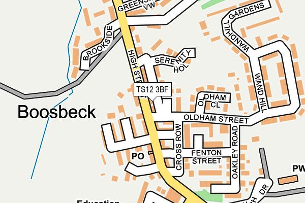 TS12 3BF map - OS OpenMap – Local (Ordnance Survey)