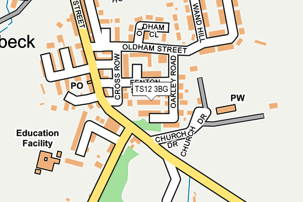 TS12 3BG map - OS OpenMap – Local (Ordnance Survey)