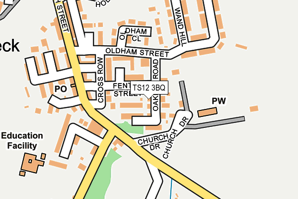 TS12 3BQ map - OS OpenMap – Local (Ordnance Survey)