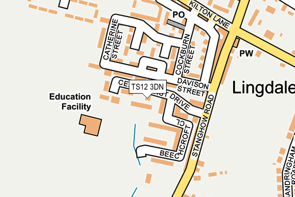 TS12 3DN map - OS OpenMap – Local (Ordnance Survey)