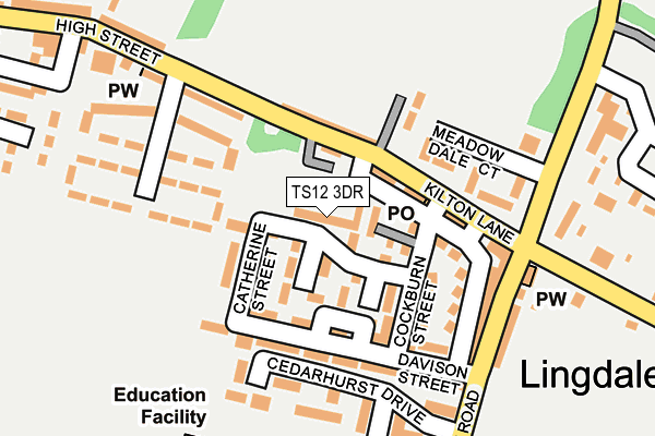 TS12 3DR map - OS OpenMap – Local (Ordnance Survey)