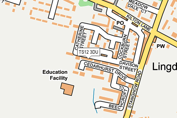 TS12 3DU map - OS OpenMap – Local (Ordnance Survey)