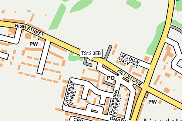 TS12 3EB map - OS OpenMap – Local (Ordnance Survey)