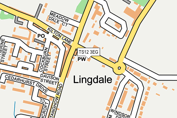 TS12 3EG map - OS OpenMap – Local (Ordnance Survey)