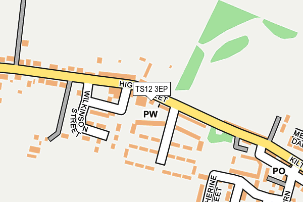 TS12 3EP map - OS OpenMap – Local (Ordnance Survey)