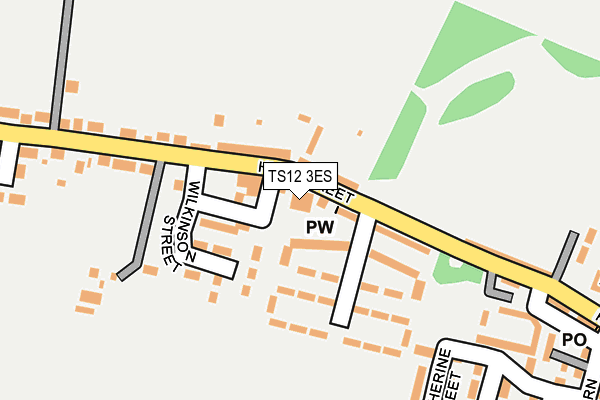 TS12 3ES map - OS OpenMap – Local (Ordnance Survey)