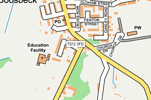 TS12 3FD map - OS OpenMap – Local (Ordnance Survey)