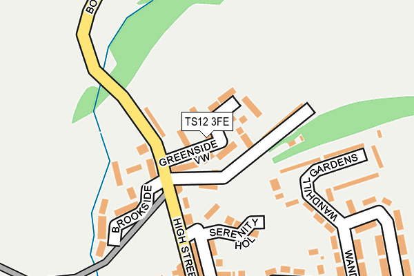 TS12 3FE map - OS OpenMap – Local (Ordnance Survey)