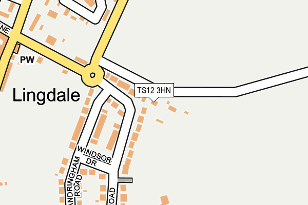 TS12 3HN map - OS OpenMap – Local (Ordnance Survey)