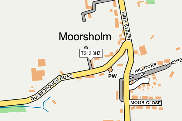 TS12 3HZ map - OS OpenMap – Local (Ordnance Survey)
