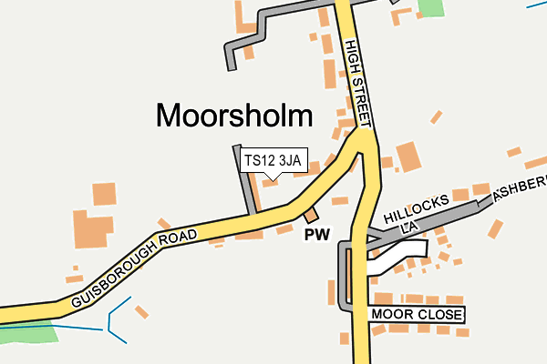 TS12 3JA map - OS OpenMap – Local (Ordnance Survey)