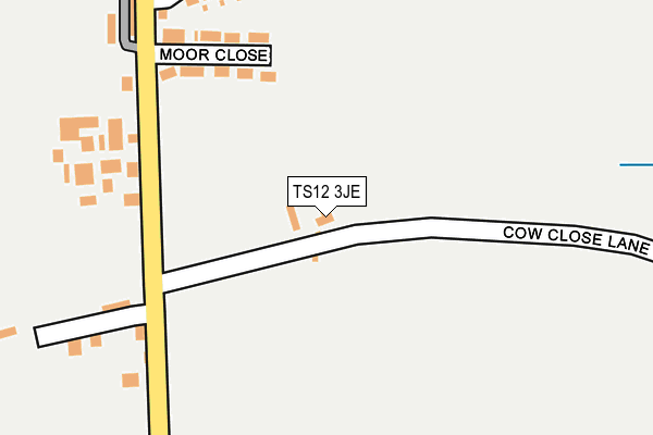 TS12 3JE map - OS OpenMap – Local (Ordnance Survey)