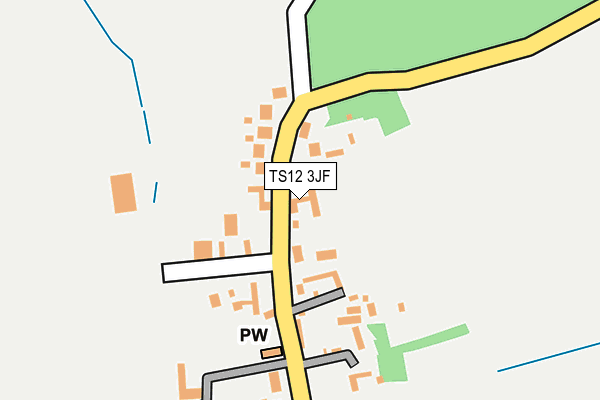 TS12 3JF map - OS OpenMap – Local (Ordnance Survey)