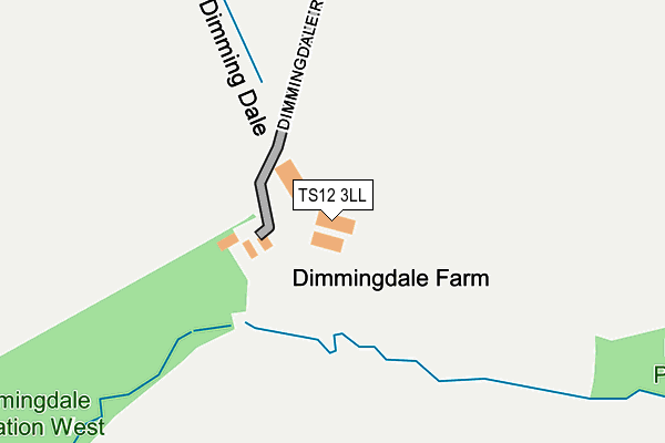 TS12 3LL map - OS OpenMap – Local (Ordnance Survey)