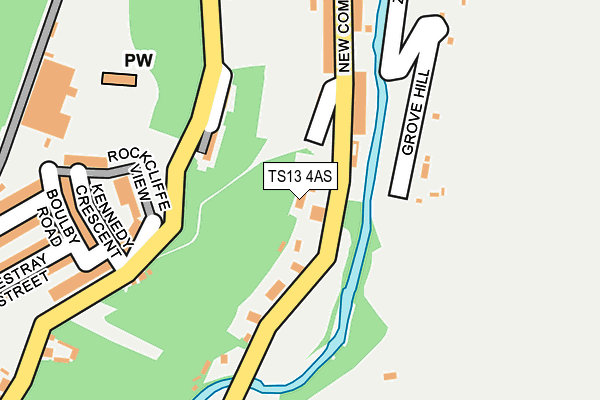 TS13 4AS map - OS OpenMap – Local (Ordnance Survey)