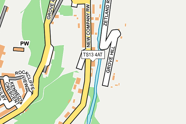 TS13 4AT map - OS OpenMap – Local (Ordnance Survey)