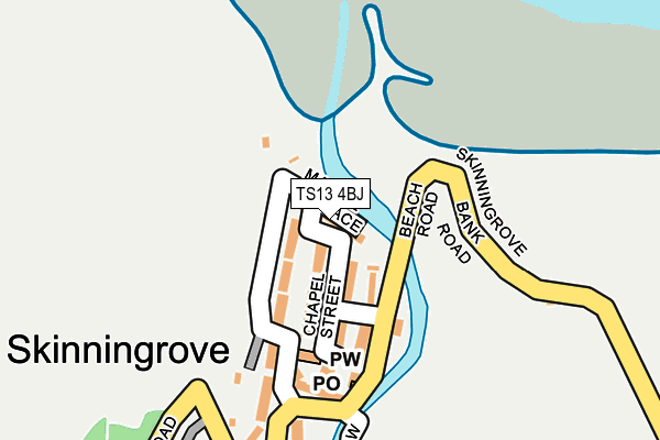 TS13 4BJ map - OS OpenMap – Local (Ordnance Survey)