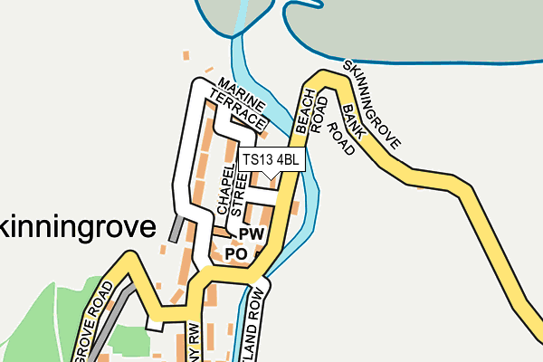 TS13 4BL map - OS OpenMap – Local (Ordnance Survey)