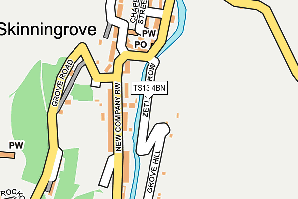 TS13 4BN map - OS OpenMap – Local (Ordnance Survey)