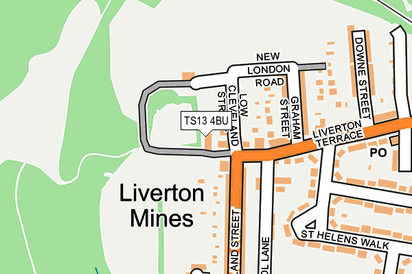 TS13 4BU map - OS OpenMap – Local (Ordnance Survey)