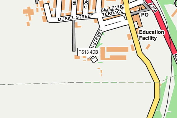 TS13 4DB map - OS OpenMap – Local (Ordnance Survey)