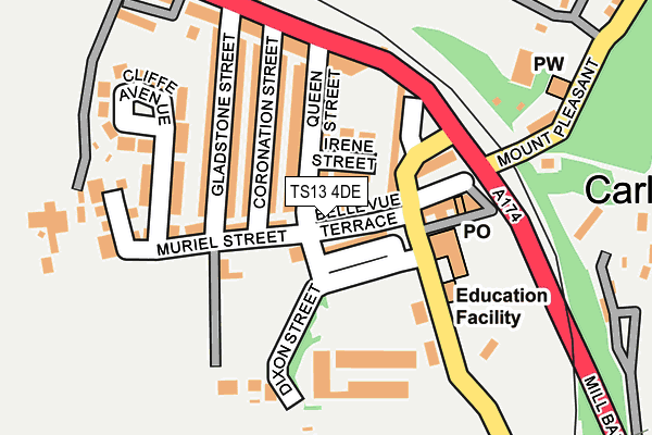 TS13 4DE map - OS OpenMap – Local (Ordnance Survey)