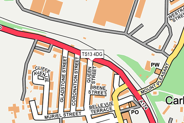 TS13 4DG map - OS OpenMap – Local (Ordnance Survey)