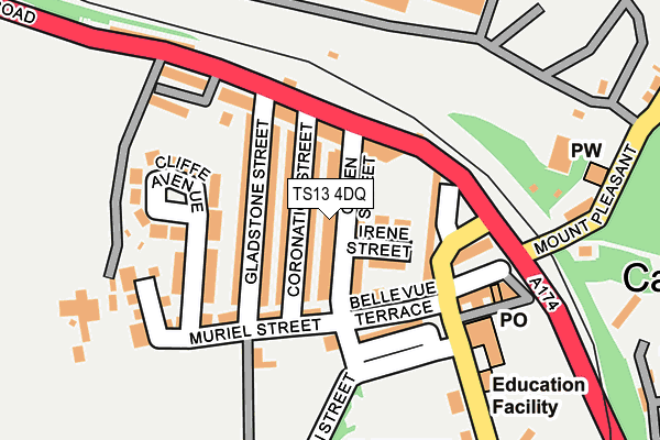 TS13 4DQ map - OS OpenMap – Local (Ordnance Survey)