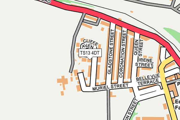 TS13 4DT map - OS OpenMap – Local (Ordnance Survey)