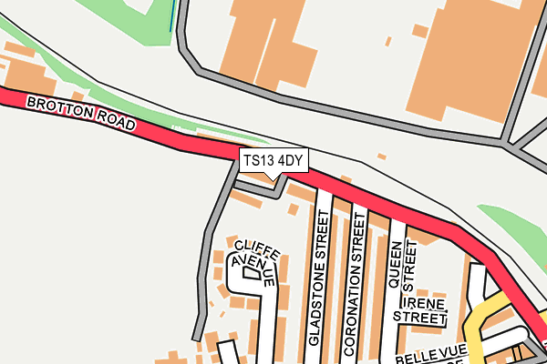 TS13 4DY map - OS OpenMap – Local (Ordnance Survey)