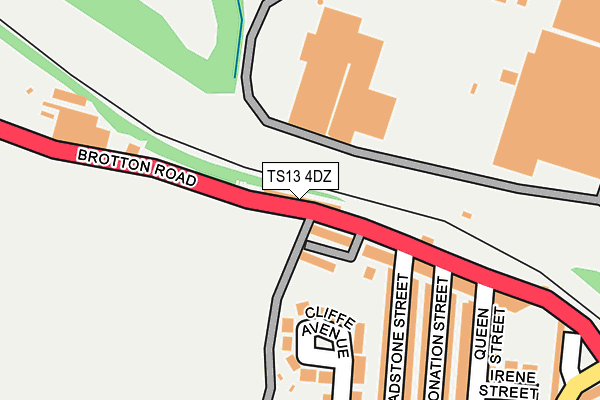 TS13 4DZ map - OS OpenMap – Local (Ordnance Survey)