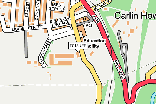 TS13 4EF map - OS OpenMap – Local (Ordnance Survey)