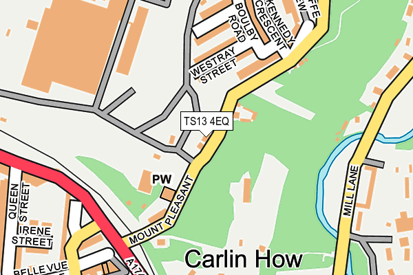 TS13 4EQ map - OS OpenMap – Local (Ordnance Survey)