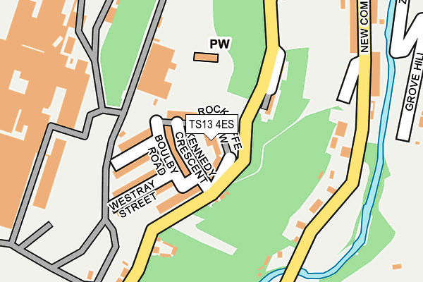 TS13 4ES map - OS OpenMap – Local (Ordnance Survey)