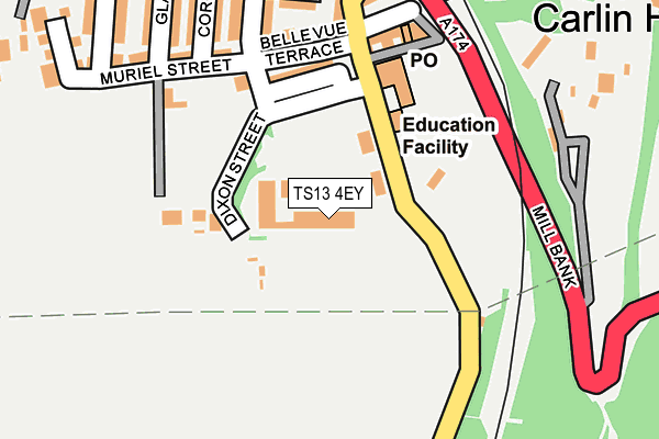 TS13 4EY map - OS OpenMap – Local (Ordnance Survey)