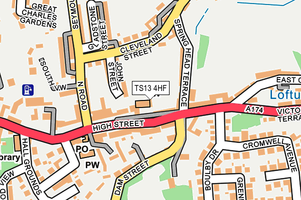 TS13 4HF map - OS OpenMap – Local (Ordnance Survey)