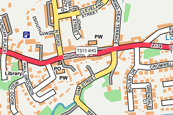 TS13 4HG map - OS OpenMap – Local (Ordnance Survey)