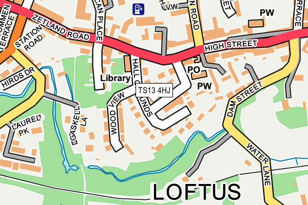 TS13 4HJ map - OS OpenMap – Local (Ordnance Survey)