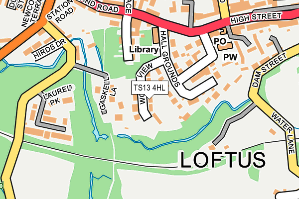 TS13 4HL map - OS OpenMap – Local (Ordnance Survey)