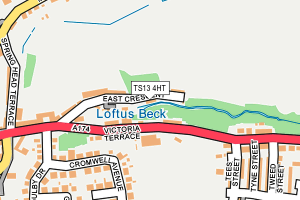 TS13 4HT map - OS OpenMap – Local (Ordnance Survey)