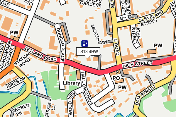 TS13 4HW map - OS OpenMap – Local (Ordnance Survey)