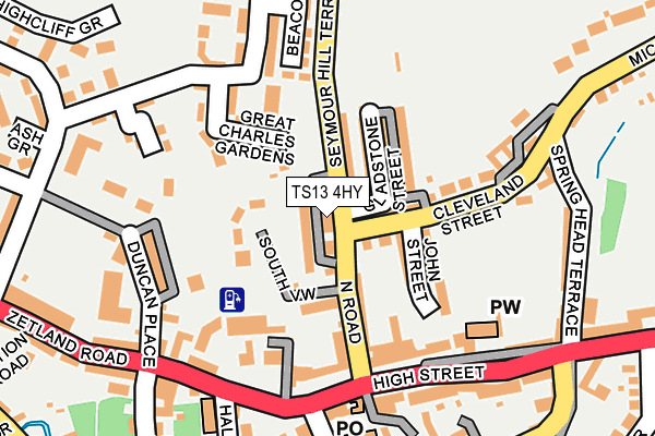 TS13 4HY map - OS OpenMap – Local (Ordnance Survey)