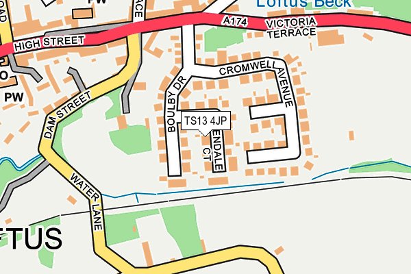 TS13 4JP map - OS OpenMap – Local (Ordnance Survey)