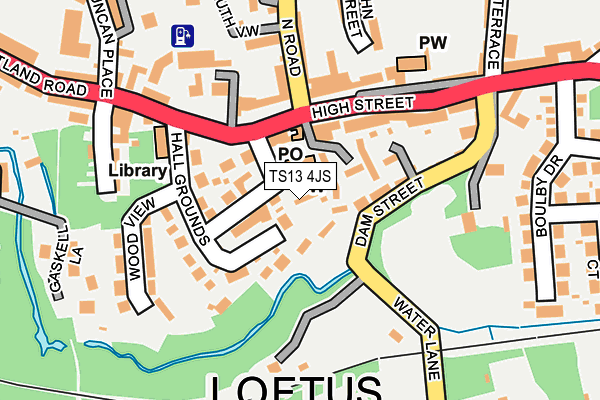 TS13 4JS map - OS OpenMap – Local (Ordnance Survey)