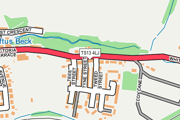 TS13 4LJ map - OS OpenMap – Local (Ordnance Survey)