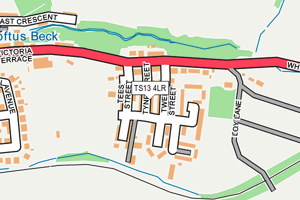 TS13 4LR map - OS OpenMap – Local (Ordnance Survey)