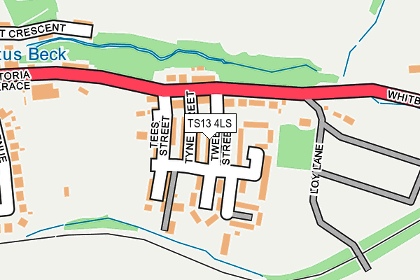 TS13 4LS map - OS OpenMap – Local (Ordnance Survey)